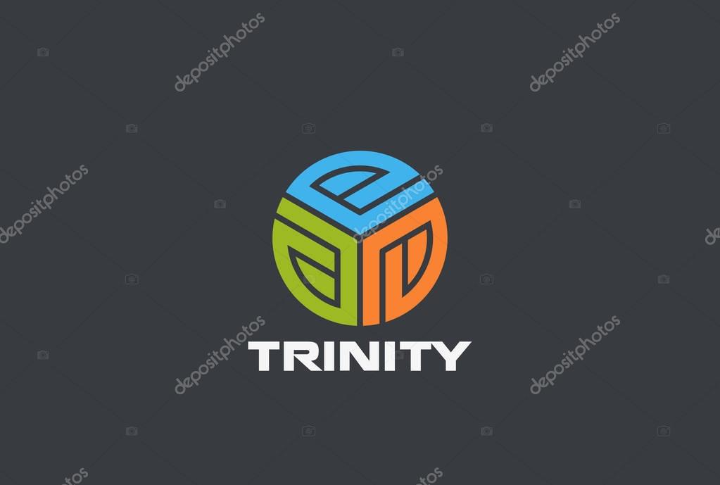 Circle maze infinity Loop Logo design abstract vector template