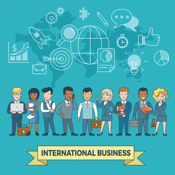Infografías de negocios internacionales — Vector de stock