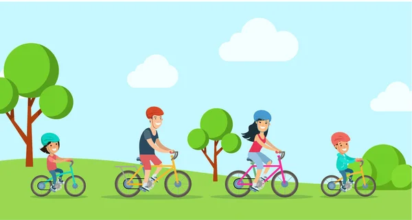 Desporto bicicleta parentalidade — Vetor de Stock