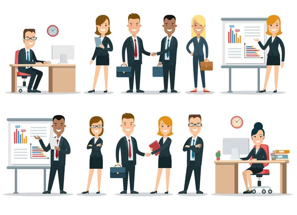 Flat style business people characters
