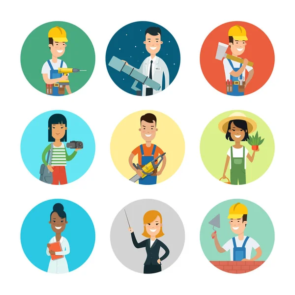 50 Free Professions Avatars in Flat Style - Designbeep