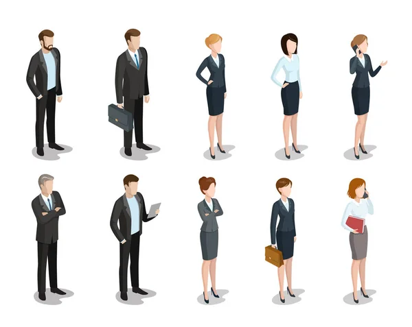 Personnages de gens d'affaires — Image vectorielle