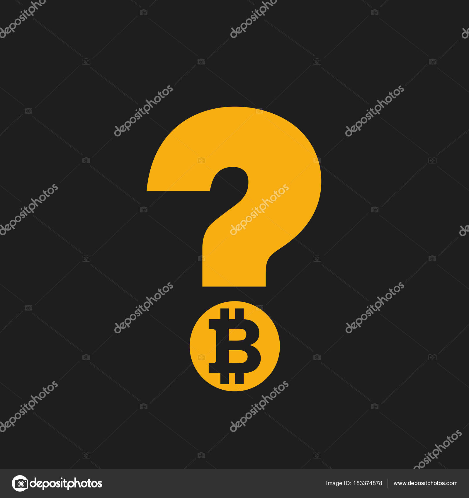 Bitcoin Cryptocurrency 일러스트와 것입니다 Bitcoin 물음표 스톡 벡터 - ©Sentavio 183374878