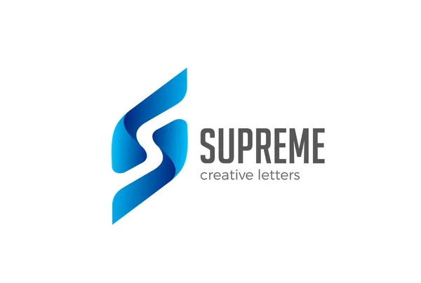 Letter Logo Design Vector Template Negative Space Style Corporate Business — Stock Vector