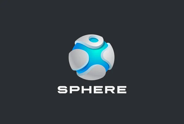 Дизайнерский Вектор Digital Sphere Соблазняет Значок Концепции Логотип Круга Виртуального — стоковый вектор