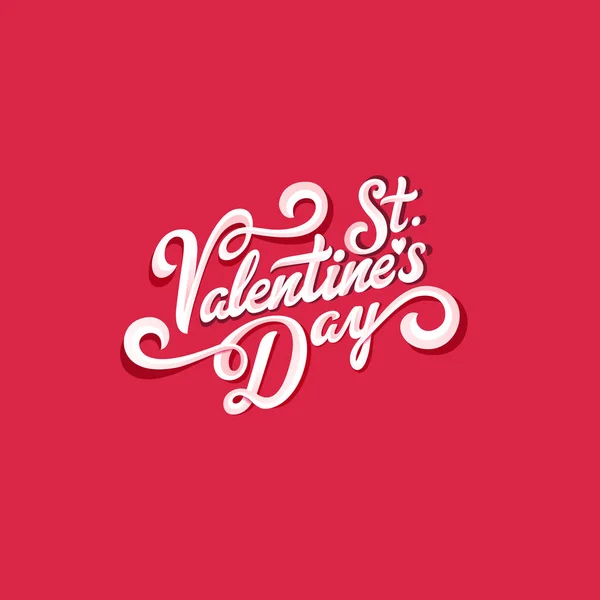 Día San Valentín Vector Texto Vintage Caligrafía Diseño Letras Tarjeta — Archivo Imágenes Vectoriales