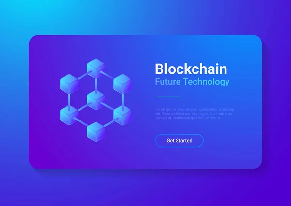 Návrh technologie blockchainu — Stockový vektor