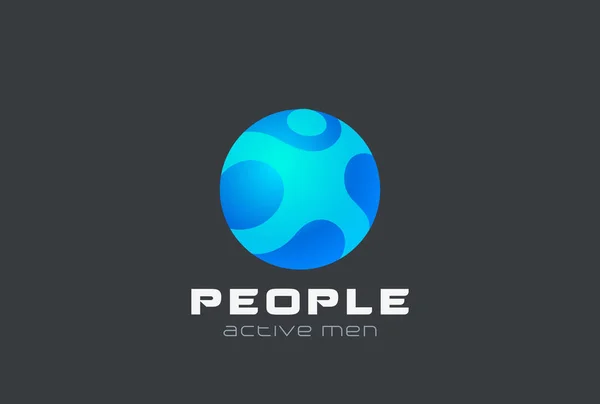 Génération de personnes numériques Logo design — Image vectorielle