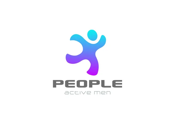 Running Man Logo — Stockvektor