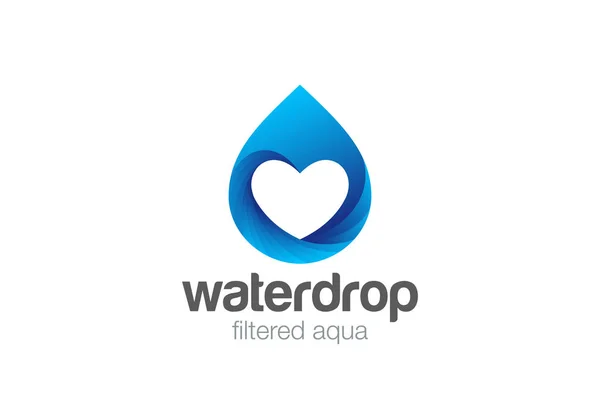 Water druppel Logo — Stockvector