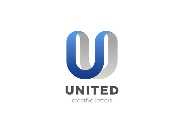 Letter U Logo ontwerp vector template Lint Lettertype stijl Typograaf — Stockvector