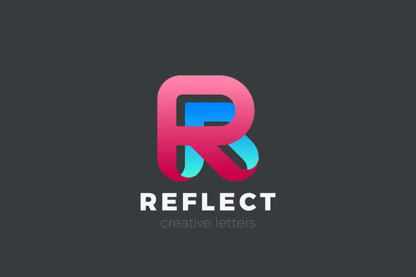 Letter R Logo ontwerp vector template Lint Lettertype stijl Typograaf — Stockvector
