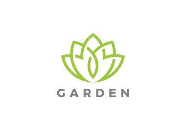 Flower Logo Lotus soyut Lüks Kozmetik Moda Mücevherleri SPA Güzellik Salonu 'nun ticari markası. Doğal Çevre Yeşili Santrali Konsept Özet Simgesi.