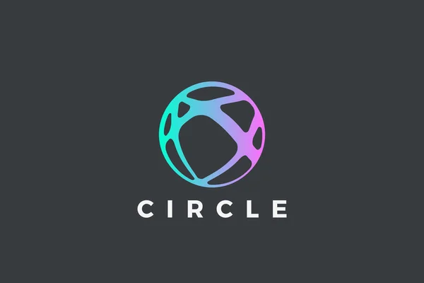 Logo Circle Sphere Diseño Abstracto Plantilla Vectorial — Vector de stock