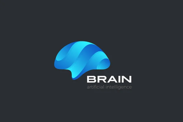 Modèle Vectoriel Abstrait Conception Intelligence Artificielle Logo Cerveau Creative Remue — Image vectorielle