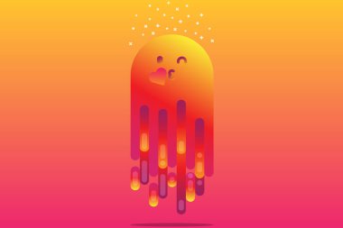 Şirin Yapışkan Emoji Sanat Tasarımı İllüstratörü