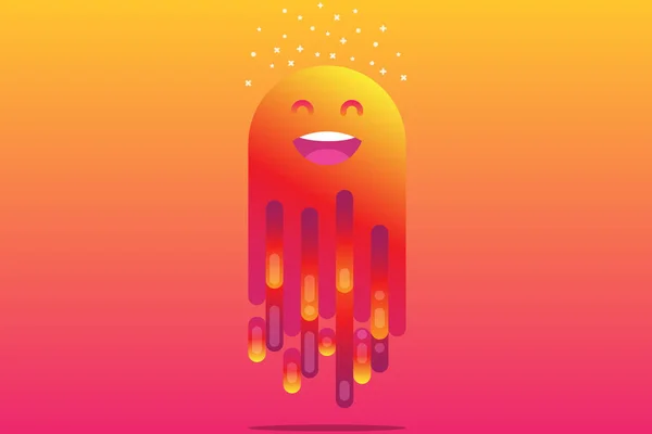 Mignon Slime Emoji Création Design Illustrateur — Image vectorielle