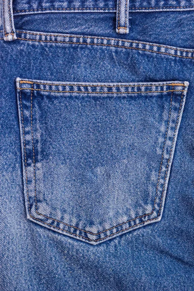 Denim sininen farkku tasku rakenne on klassinen indigo muoti . — kuvapankkivalokuva