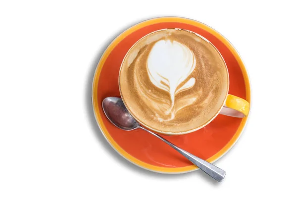 รูปแบบดอกไม้ของศิลปะลาเต้กาแฟ วันวาเลนไทน์สําหรับพื้นหลัง — ภาพถ่ายสต็อก