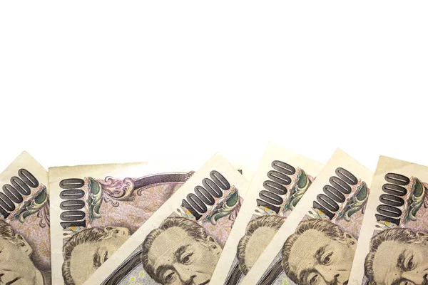 para yen banknot beyaz arka plan, iş ve Finans