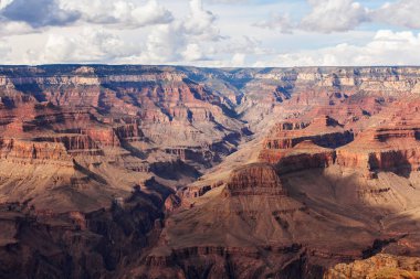 Doğal görünümü Grand Kanyon Milli Parkı, Arizona, ABD. Panorama manzara güneşli gün