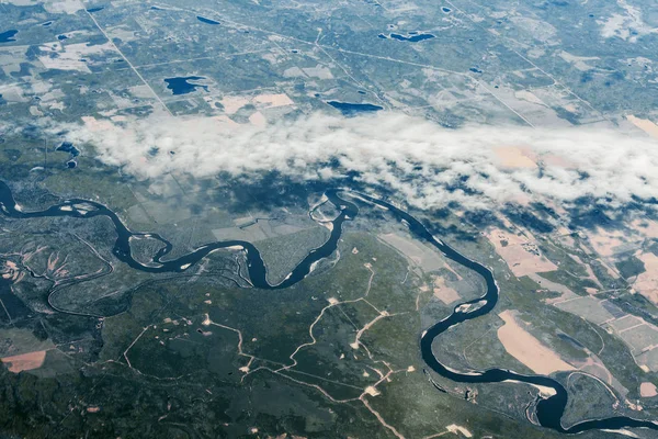 Aerial view of the river, Canada — Stock Photo, Image