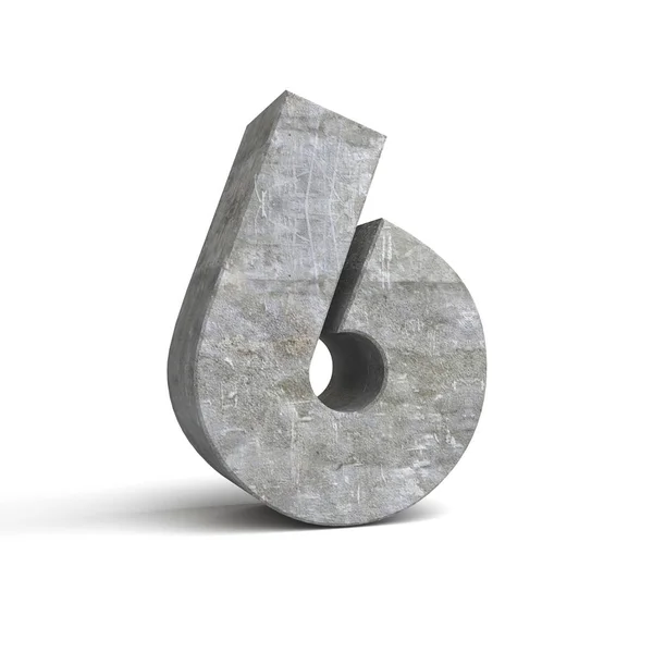 3D-s szám 6, kő, beton — Stock Fotó