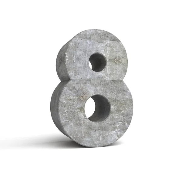 3D číslo 8 z kamene, betonu — Stock fotografie