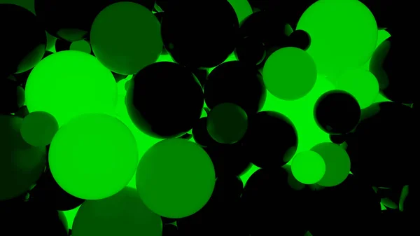 Fluorescentní zelené svítící koule — Stock fotografie