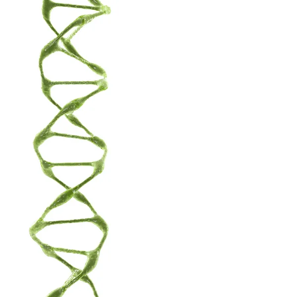 Organic DNA molecule white background. — Stock Photo, Image