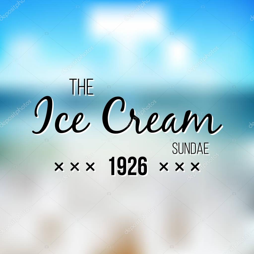 Frozen Yogurt Design Badges and Labels. Vector Illustration. Ice Cream Shop Logo design element. Vintage Emblem Creamery. Summer time banners.