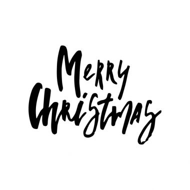 Hat sanatı ile neşeli Noel kartı