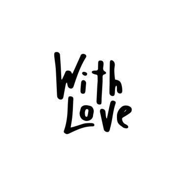 Neşeli Noel kartı hat ile aşk ile.