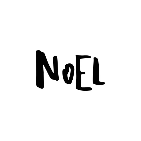 Veselé vánoční přání s kaligrafie Noel. Vektor — Stockový vektor