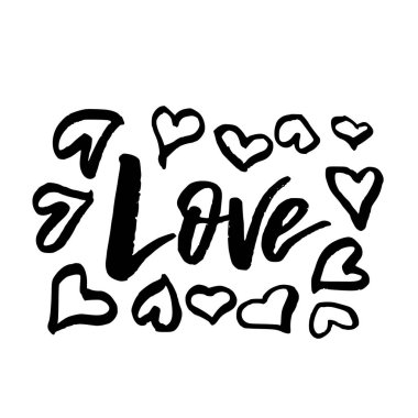 Mutlu Sevgililer günü kartı hat metin üzerinde beyaz backgro ile