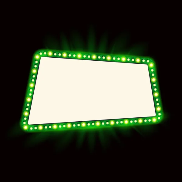 Retro Showtime 1950'lerde gövde tasarımı. Neon lambalar reklam billbo