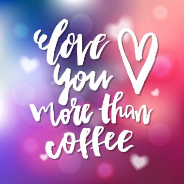 Seviyorum seni daha fazla kahve - hat için davetiye, tebrik
