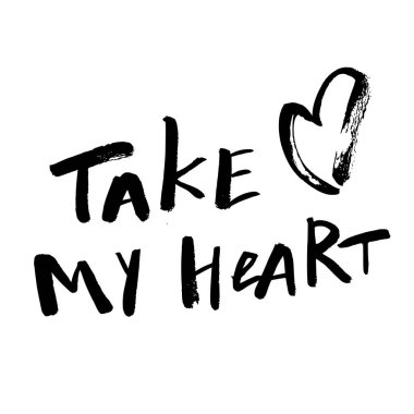 Kalbimi - mutlu Sevgililer günü kartı hat metin ile al 