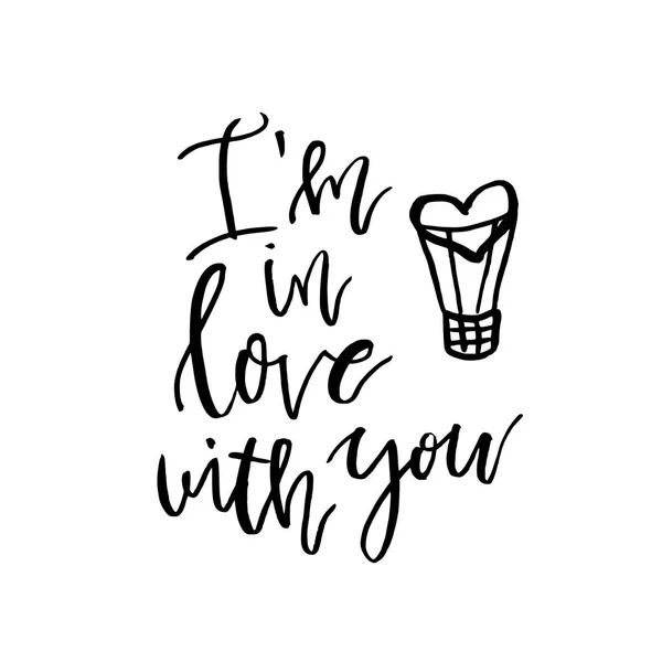 Ben Love With You - mutlu Sevgililer günü kartı calligrap ile — Stok Vektör