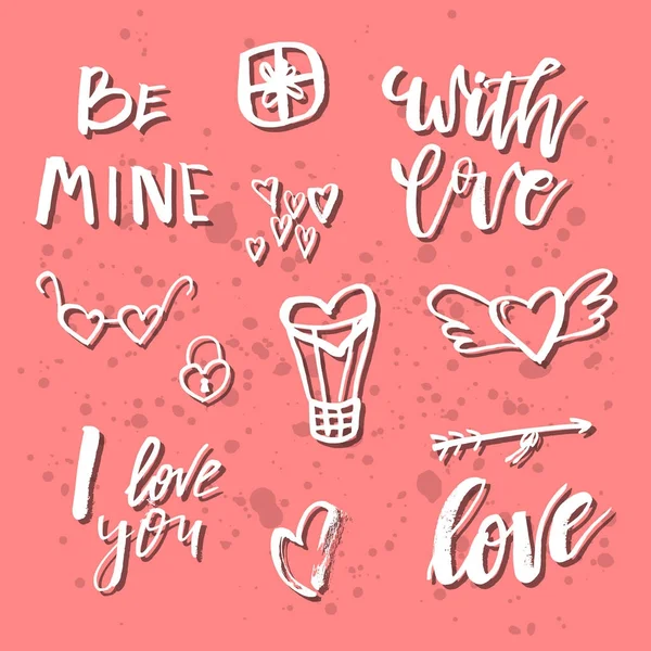 Ispirativo San Valentino romantico citazione scritta a mano. Buono fo — Vettoriale Stock