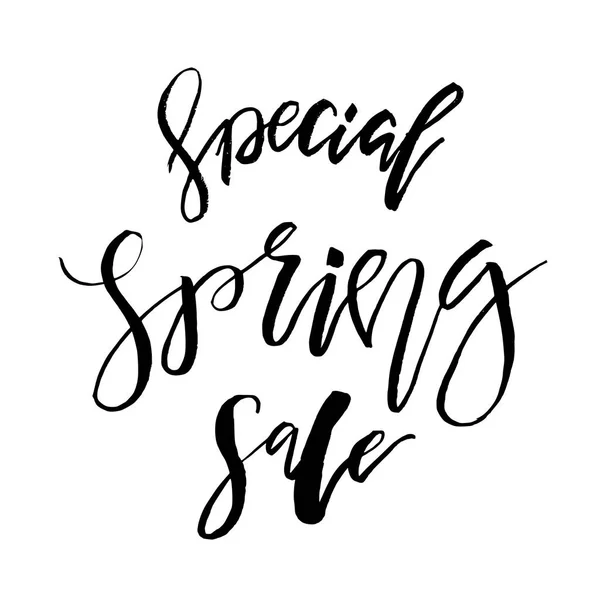 Oferta especial de primavera - Cita de inspiración extraída a mano. Tipografía vectorial — Vector de stock