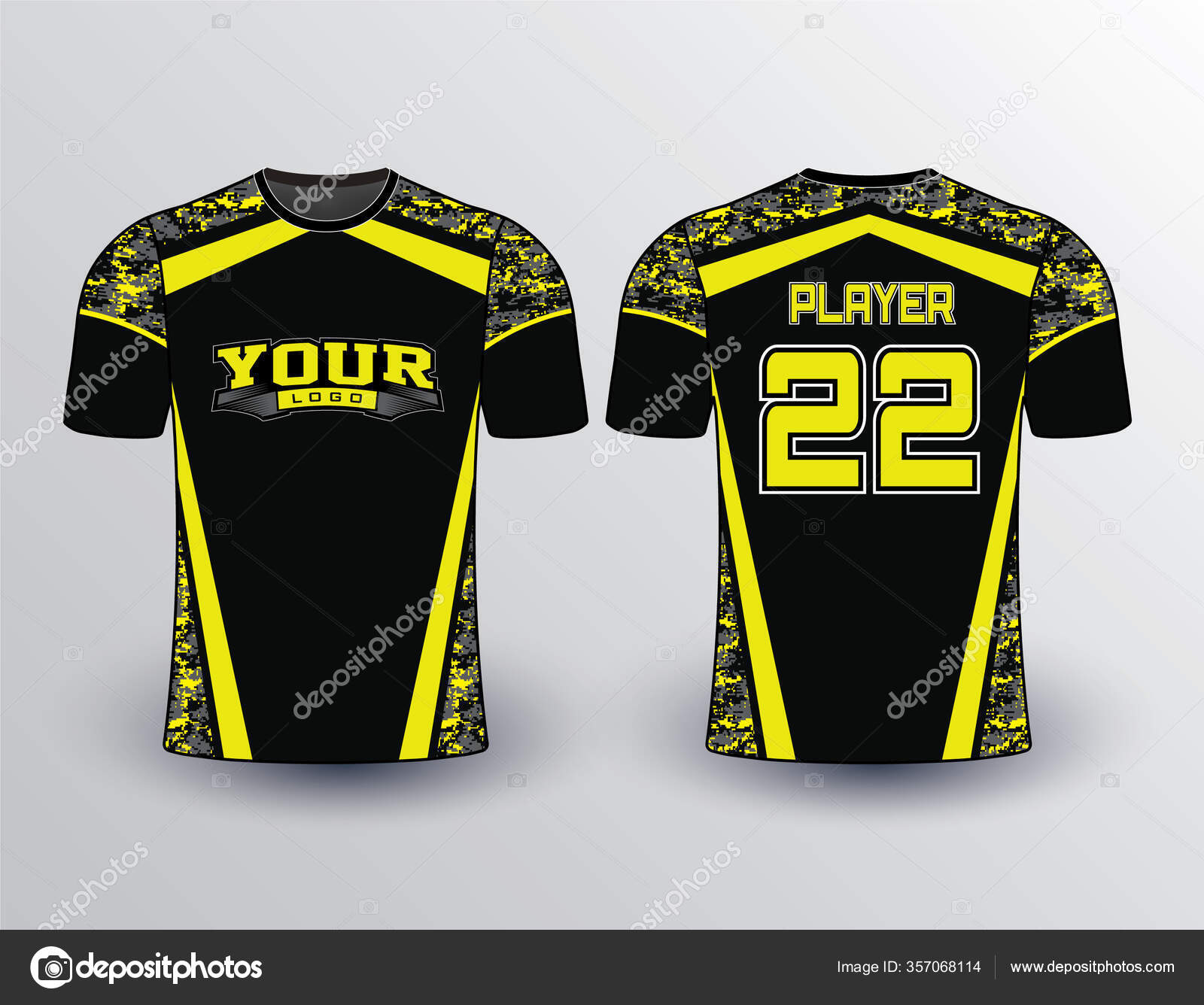 Yellow Jersey Vector Design Images, Black And White Yellow