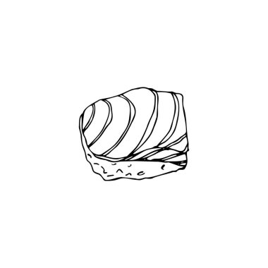 Beyaz arka planda el yapımı suşi izole edilmiş.