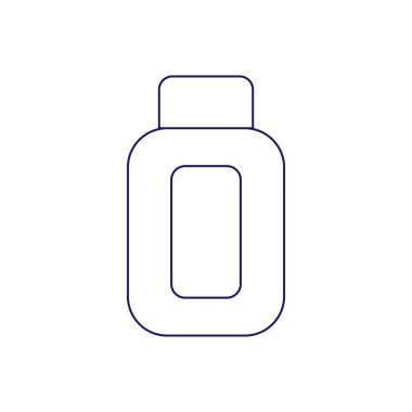 Şampuan şişesi ikonu. Basit vektör doğrusal simgesi 