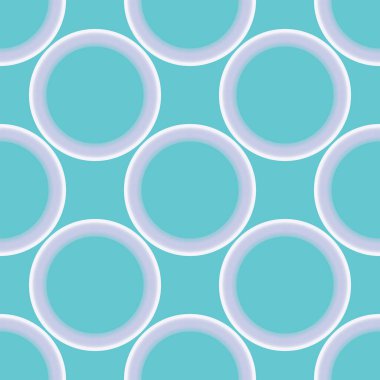 Mavi arkaplanda beyaz dairelerden oluşan bir geometrik desen.