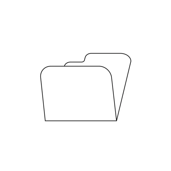 ファイルフォルダアイコン。白い背景に孤立したベクトル線型アイコン. — ストックベクタ