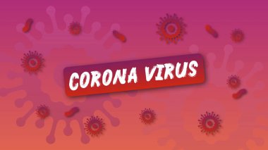 Yapay arkaplan ile Corona virüs metni