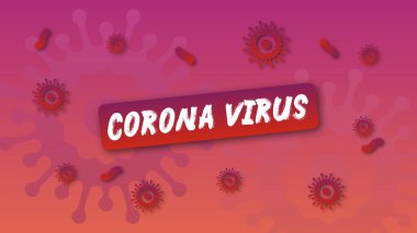 Yapay arkaplan ile Corona virüs metni