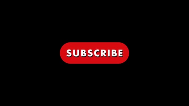 Subscribe Button Bell Cool Animation Transparent Background — Stock Video
