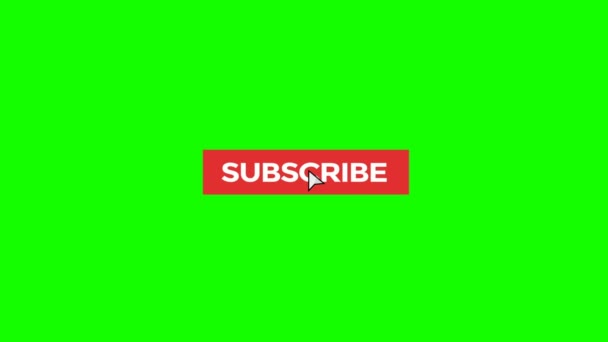 Subscribe Text Animation Video Clip Green Screen — Stock Video